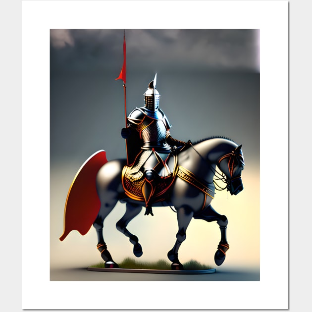 Medieval Knight Wall Art by AI Created Artwork